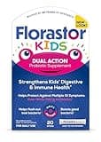 Florastor Kids Dual Action Probiotic Supplement, Strengthens Kids' Digestive & Immune Health, 20 Easy-to Mix Powder Sticks, Packaging May Vary