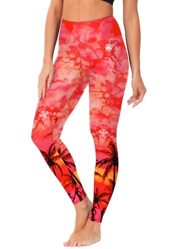 Womens Long Swimming Bottom High Waist Rash Guard Pants UPF 50+ Sun Protection Surfing Leggings M
