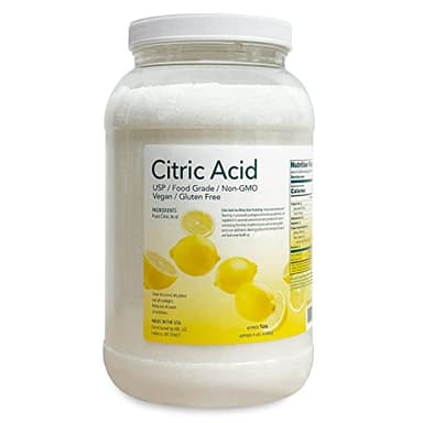 Generic Citric Acid by ME LLC, 1 Gallon Jar, 8 LBS, USP Food Grade, Non-GMO, Vegan, Gluten Free - Stain Removal, Personal Care, Cosmetics, Scrubs