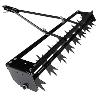 Aurogsky 32" Rolling Lawn Aerators,Push Lawn Aerator Tool,Manual Tow Behind Aerator Tool Roller with 8 Spikes for Lawn,Yard Patio and Garden- Black