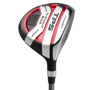 Powerbilt TPS Blackout Max #3 Fairway Wood, Men's Right Handed Black/Red