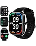 Bambooinn Smart Watch for Men Women(Answer/Make Call)-1.91" HD Fitness Smartwatch with Sleep/Heart Rate/spO2 Monitor, 113+ Sport Modes, IP68 Waterproof Smart Watch for Android iOS,Black