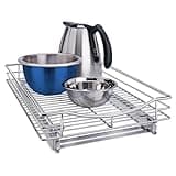 LYNK PROFESSIONAL® Pull Out Cabinet Organizer, 14" x 21" Slide Out Drawers for Kitchen Cabinets - Sliding Pull-Out Pantry Shelves – Home Shelf Organizers - Lifetime Ltd. Warranty, Chrome