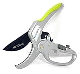 MLTOOLS Ratcheting Bypass Pruning Shears – 8" Ratchet Hand Pruning Anvil Shears for Weak Hands – Heavy-Duty Ratcheting Lopping Shears – Low Effort Trimming Shears – Easy & Comfortable Grip – 8231
