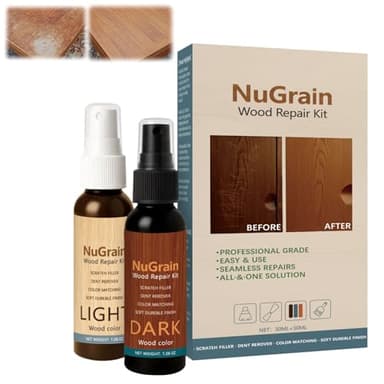 NuGrain Wood Repair Kit, Professional Wood Floor Scratch Repair, Floor Cover Nicks and Scratches, Restore a Finish for Wood, Hides Minor Defects