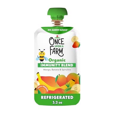 Once Upon a Farm Organic Mango Banana Spirulina Immunity Blend, 3.2 Oz Pouch