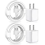 [Apple MFi Certified] iPhone Charger, 2Pack Lightning Cable Apple Charging Cords &Fast Quick USB Wall Charger Travel Block Plug Adapter for iPhone 14/13/12/11 Pro/11/10/XS MAX/XR/8/7/6s/6 Plus