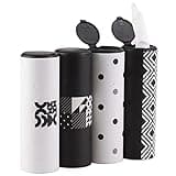 Car Tissue Holder with Facial Tissues Bulk - 4 PK Car Tissues Cylinder with Cap, Tissue Holder for Car, Travel Tissues for Car Cup Holder, Refill Car Tissue Box Round Container