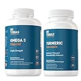 Dr. Tobias Omega 3 Fish Oil, 2000mg, and Turmeric Curcumin, 95% Curcuminoids, Promotes Overall Health with Antioxidant Support