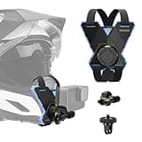 NEEWER Motorcycle Helmet Chin Strap Mount Accessories Kit Compatible with GoPro Hero 13 12 11 10 9 8 7 Black DJI OSMO Action 5 Pro 4 3 2 Insta360 AKASO, with Magnetic Quick Release Mount Adapter, GP19