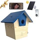 Qidoubird Smart Birdhouse with Camera, 2.4G WiFi Bird Watching Camera Night Vision, Wood Birdhouse Camera Auto Capture Bird Videos & Real Time Notify, Best for Bird Lovers
