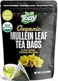 Tozzy Organic Mullein Tea - 100 Count | Pyramid Tea Bags (Plant-Based & Eco-conscious) | Supports Lung Health & Respiratory Wellness | Pure Ingredients