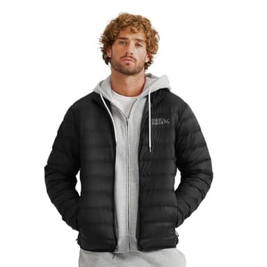 Eddie Bauer Men's CirrusLite Down Jacket, Black Recycled, X-Large