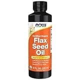 NOW Foods Supplements, Certified Organic Flax Seed Oil Liquid, Cold-Pressed and Unrefined, 12-Ounce