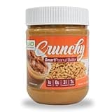WiO SmartFoods™ Peanut Butter, 12-Oz, Healthy Crunchy Peanut Butter, Low-Carb, Fat-Free, Keto-Friendly, Non-GMO Crunchy Spread, Perfect for Toast, Sandwiches, Baking, and Snacks