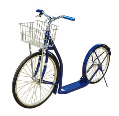 AmishToyBox Deluxe Kick Scooter Bike - Model 2420 - Adult Size (Kickstand Included, Navy Blue), Amish-Made
