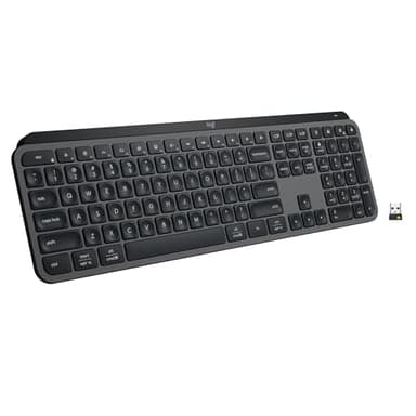 Logitech MX Keys S Wireless Keyboard, Low Profile, Fluid Precise Quiet Typing, Programmable Keys, Backlighting, Bluetooth, USB C Rechargeable, for Windows PC, Linux, Chrome, Mac - Graphite