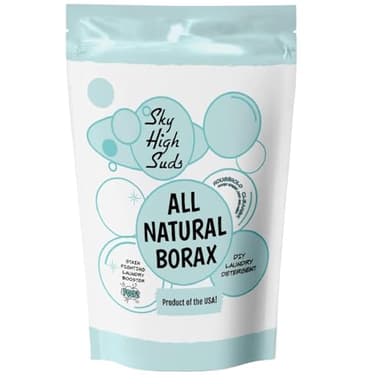 Natural Borax Powder 2 lb - Made in the USA, All-Purpose Cleaner & Laundry Booster, Resealable Eco-Friendly Bag, Multi-Use Household Essential. Due to tariffs packaging may vary.