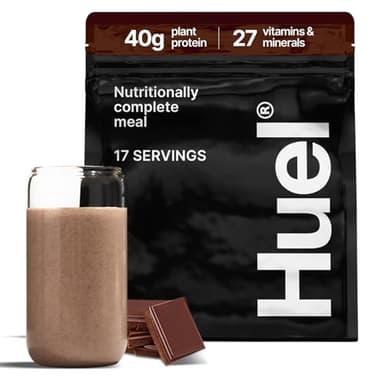 Huel Black Edition | Chocolate 40g Vegan Protein Powder | Nutritionally Complete Meal Replacement | 27 Vitamins and Minerals, Gluten Free | 17 Servings
