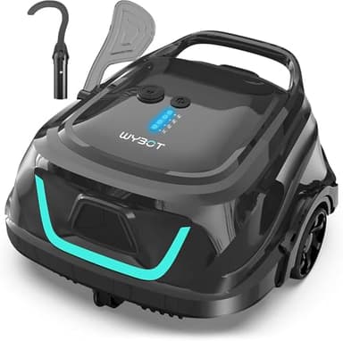 (2026 Upgraded) WYBOT A1 Pool Vacuum for Above Ground Pool, Automatic Cordless Robotic Pool Cleaner with 120 Mins, Double Filters, LED Indicator, 2.5H Charging, Ideal for Plat Pools