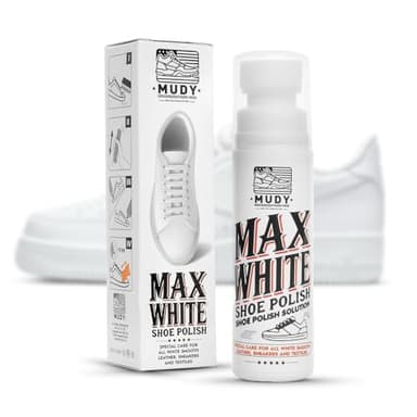MUDY Max White Shoe Polish for Leather Sneaker and Textiles