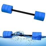 Hikeen Aquatic Exercise Dumbbells Water Dumbbell Pool Resistance Aquatic Fitness Barbells High-Density EVA Foam Pool Weights Dumbbells, for Water Aerobics Weight Loss (1 Blue Long barbell)