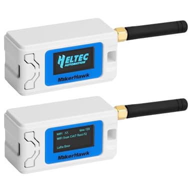 2 Pack ESP 32 Lo Ra V3 Development Board + 1100mAh Battery + Protect Case Set - with 915MHz Antenna and SX 1262 Surport WiFi Blue Tooth Lo Ra V3 Devices for Meshtastic Ar duino LoRawan IOT