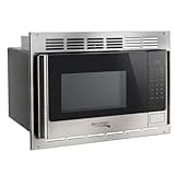RecPro RV Microwave with Trim Kit | 1.0 Cu. Ft. | 900W | Direct Replacement for Greystone and High Pointe (Stainless Steel)