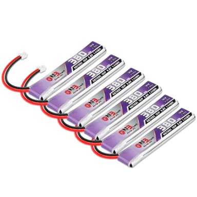 Crazepony 380mAh HV 1S Lipo Battery, 6pcs FPV Battery 60C/120C 3.8V with PH 2.0 Powerwhoop Connector for UZ65 US65 Tiny Whoop Drone Blade Inductrix