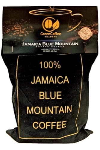 Green Coffee Traders 1LB. 100% Jamaica Jamaican Blue Mountain Roasted Coffee - City Roast, 1lb Bag