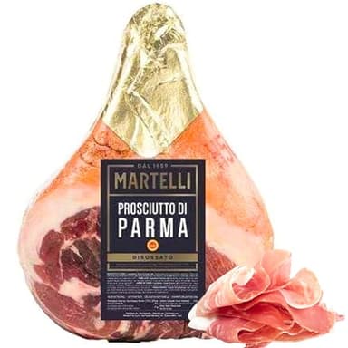 Prosciutto di Parma – Protected Designation of Origin (approx 16 lbs) Whole Ham Boneless MARTELLI, Minimum 400 Days Aged, Product of Italy