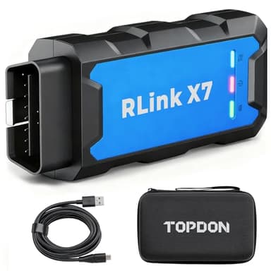 TOPDON J2534 VCI Tool, High-Speed EnhancedJ2534 VCI, J2534 Pass-Thru OEM Functions and Diagnostic Tool, Supports J2534/D-PDU/CAN-FD/DoIP, 8 Vehicle Brands Supported, RLink X7