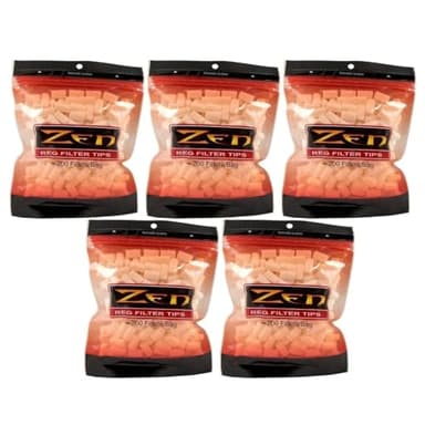 Zen Cigarette Filter Tips Bundle - 5 Bags - 1000 Filter Tips - Regular