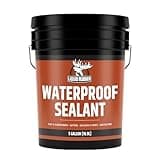 Liquid Rubber Waterproof Sealant - Multi-Surface Leak Repair Indoor and Outdoor Coating, Water-Based, Easy to Apply, Original Black, 5 Gallon