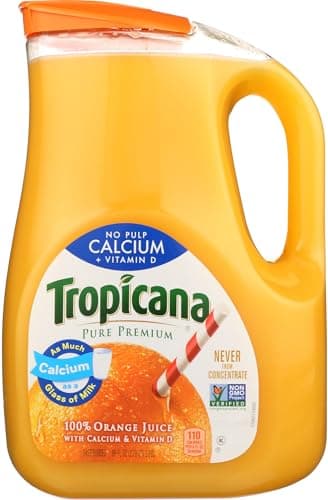 Tropicana, Orange Juice with Calcium + Vitamin D, No Pulp, 89 fl oz. bottle