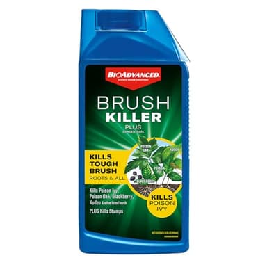 BioAdvanced Brush Killer Plus Concentrate - Mix & Spray - Kills Tough Brush like Poison Ivy and Kudzu - Visible Results in 1-6 Weeks - Rainproof in 4 Hours - 32 fl oz Bottle
