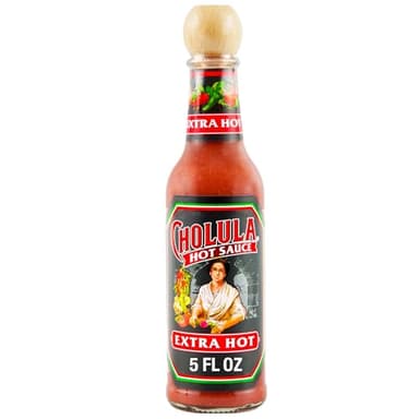 Cholula Hot Sauce, Extra Hot, Product of Mexico, Blend of Arbol & Piquin Peppers for Bringing Extra Hot Heat to Tacos, Eggs, Pizza and More, 5 fl oz