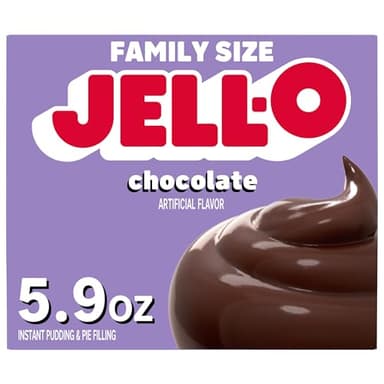 Jell-O Chocolate Instant Pudding & Pie Filling Mix, 5.9 oz Box, As Seen on TikTok