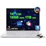 ASUS Zenbook 14 OLED Business Laptop | 14" 2880x1800 Lumina OLED Touch 500nits 100% DCI-P3 Glossy | Intel 14-core i9-13900H 16GB DDR5 1TB SSD Backlit Fingerprint Thunderbolt Win11Pro w/DLCA Accessory