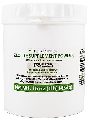 Heiltropfen Zeolite Powder | Dietary Supplement | 3X Activated | 1 lb - 454 g | Detox | Clinoptilolite 94%+-3 | Natural Mineral Dust | Ultra FINE Less-Than 2 µm