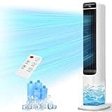 Sungdogin Evaporative Air Cooler,41" Windowless Portable Air Conditioners w/Remote,90° Oscillating Swamp Cooler w/Removable Tank,12H Timer,4 Ice Packs,Cooling Fans that Blow Cold Air for Bedroom