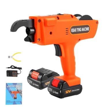 ARLIGAADUO Automatic Rebar Tie Gun, Cordless Rebar Tying Machine, 8-34mm Automatic Rebar Tie Wire Twister, Rebar Tying Tool w/Pliers + 2pcs 4500mAh Batteries for Steel Bar Rod Tying Binding