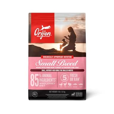 ORIJEN Grain Free High Protein Dry Dog Food Small Breed Recipe 4lb Bag