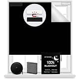 Magnetic Blackout Blind 100% Blackout Curtain DIY Window Blinds Black Out Window Shades for Baby Nursery,Cut to Any Size/Shape (118"x57") (Black)