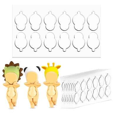 Adhesive Tape for Sonny Angel Hipper - 108PCS Double Sided Clear Glue Sticky Putty Pads Custom Fit Sonny Angels Stick Replacement