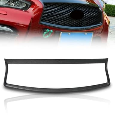 KARPAL Front Grill Outline Trim Overlay Cover Fit for 2014 2015 2016 2017 Infiniti Q50 S Carbon Fiber