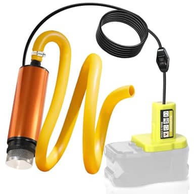 Transfer Pump Compatible with RYOBI ONE+ 18V Battery, 635GPH Portable Utility Pump with 50-inch Hose & Retainer, Mini Sump Pump Stick for Water, Oil Bilge,Pool Garden Pond Draining (Tool Only)