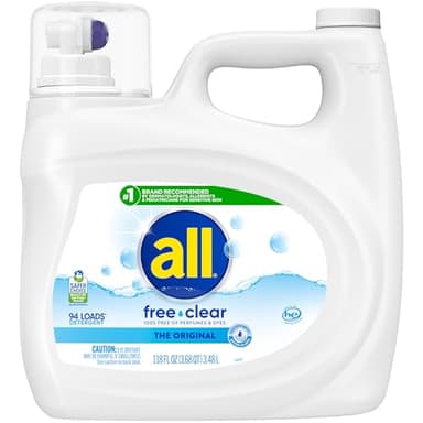 all Liquid Laundry Detergent Free Clear, 118 Ounce, 94 Loads