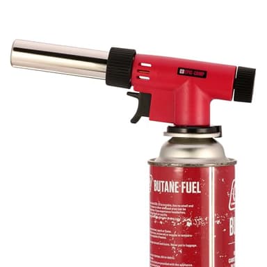 Butane Fuel Torch Lighter, Culinary Torches Chef Cooking Professional Adjustable Flame with Reverse Use for Creme, Brulee, BBQ, Baking, Camping, Firestarting by Epic Camp (Butane Fuel Not Included)