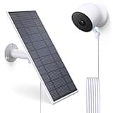 Solar Panel for Google Nest Camera, Compatible with Google Nest Cam Outdoor or Indoor, Battery - 5W Solar Power with 13.1Ft Fast Charging Cable, IP66 Waterproof - Made for Google Nest
